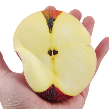 לקשקש צעצועים חצי פירות לסחוט איטי ריבאונד רטוב צעצוע שחרור לחץ רך סימולציה פירות מזון דגם למבוגרים לילדים