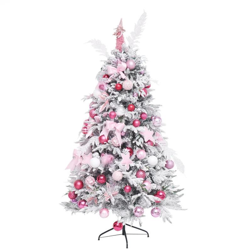 

119pcs Pink Christmas Tree Pendant Decorations Set Shatterproof Christmas Balls Decorations Ornaments Set