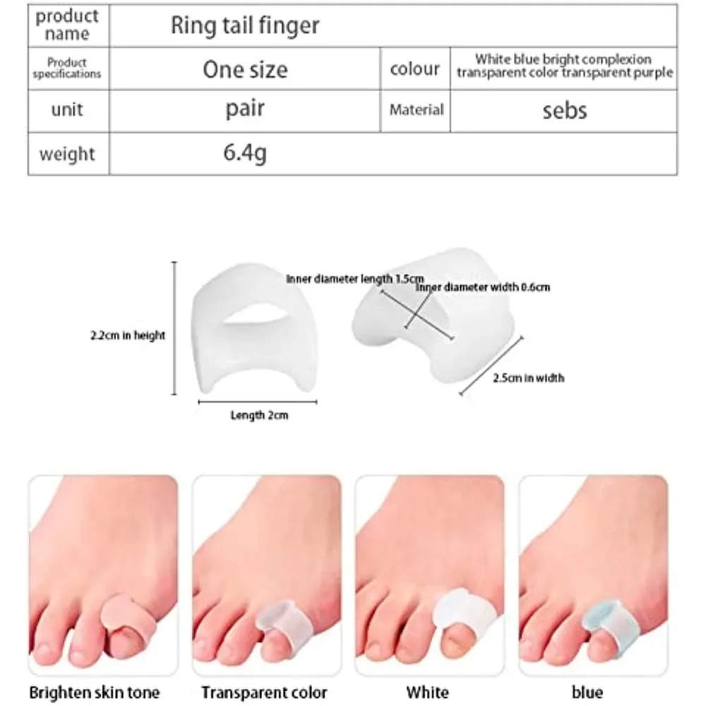 2pcs Silicone Toe Separator Finger Feet Care Protector Gel Toe Orthopedic Bunion Hallux Valgus Corrector Pedicure Spacer Yoga