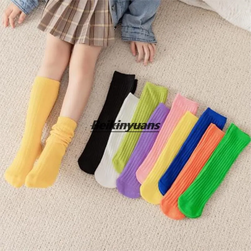 New children's socks color long leg socks fashion Candy-colored Korean version of leg sock