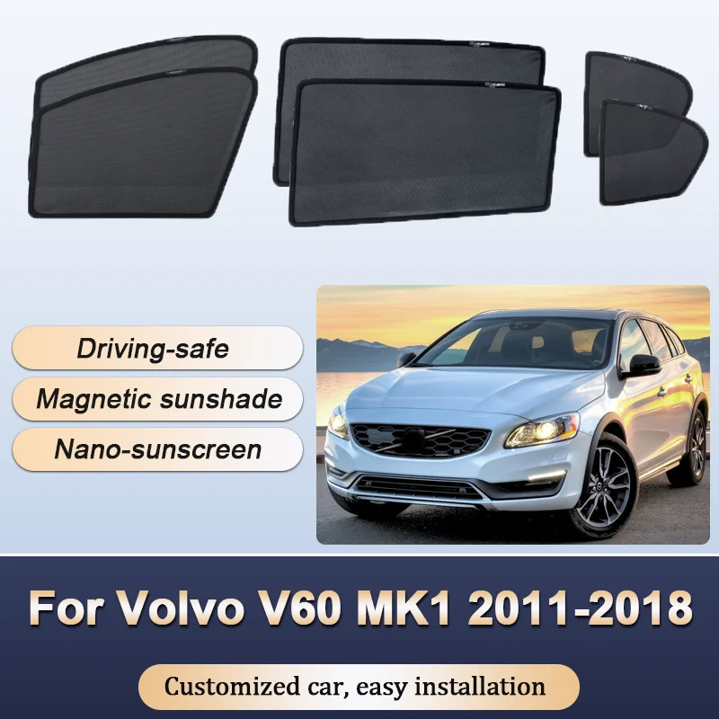 

Sun Shades For Volvo V60 MK1 2011 2012 2013 2014-2018 Sunshades Magnetic Heat insulation Privacy Window Visor Car Accessories