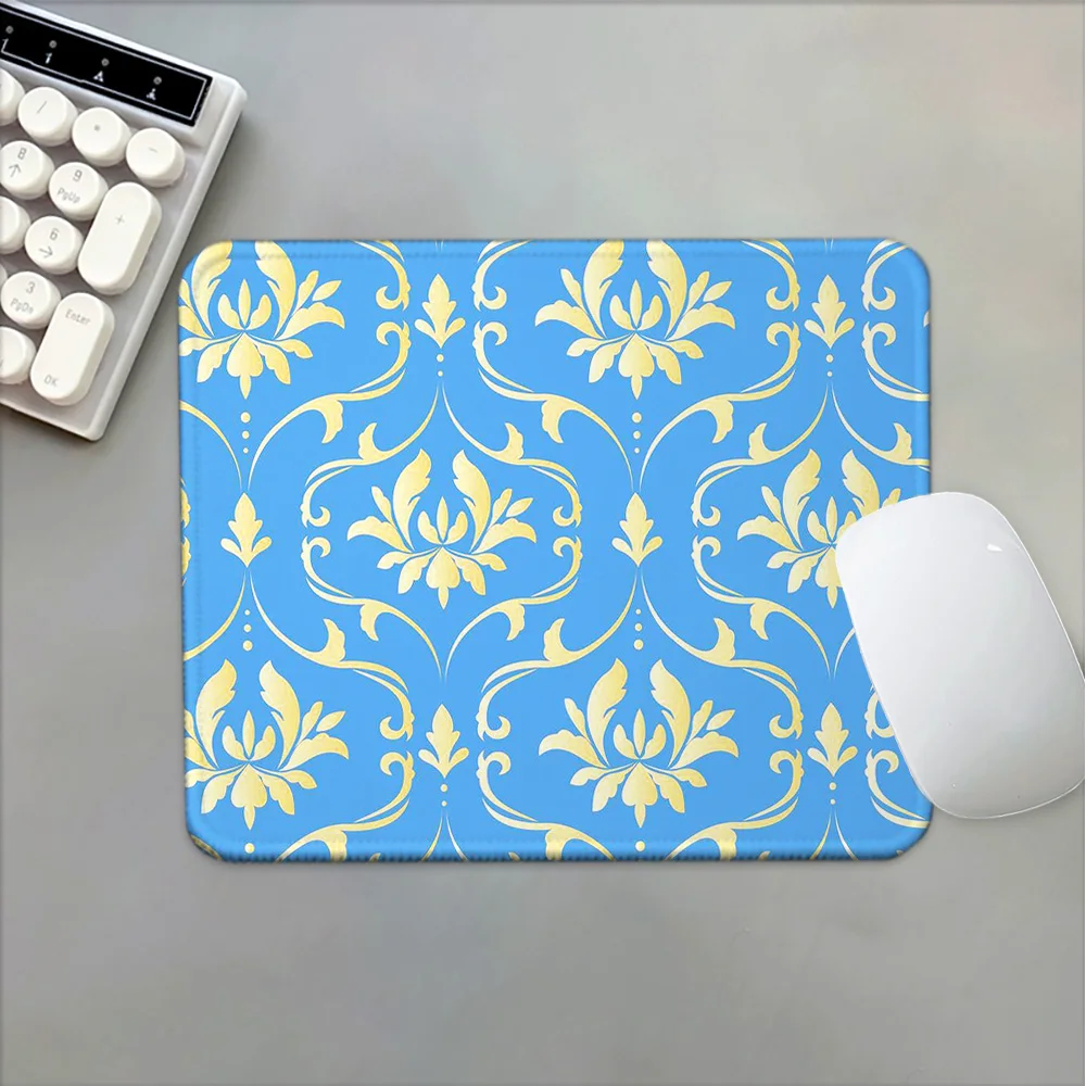 Mosepad Blue scrollwork Computer Mat Desk Accessories Pc Gamer  Mousepad Company Game Mats Mouse Anime Mause Table Decoration