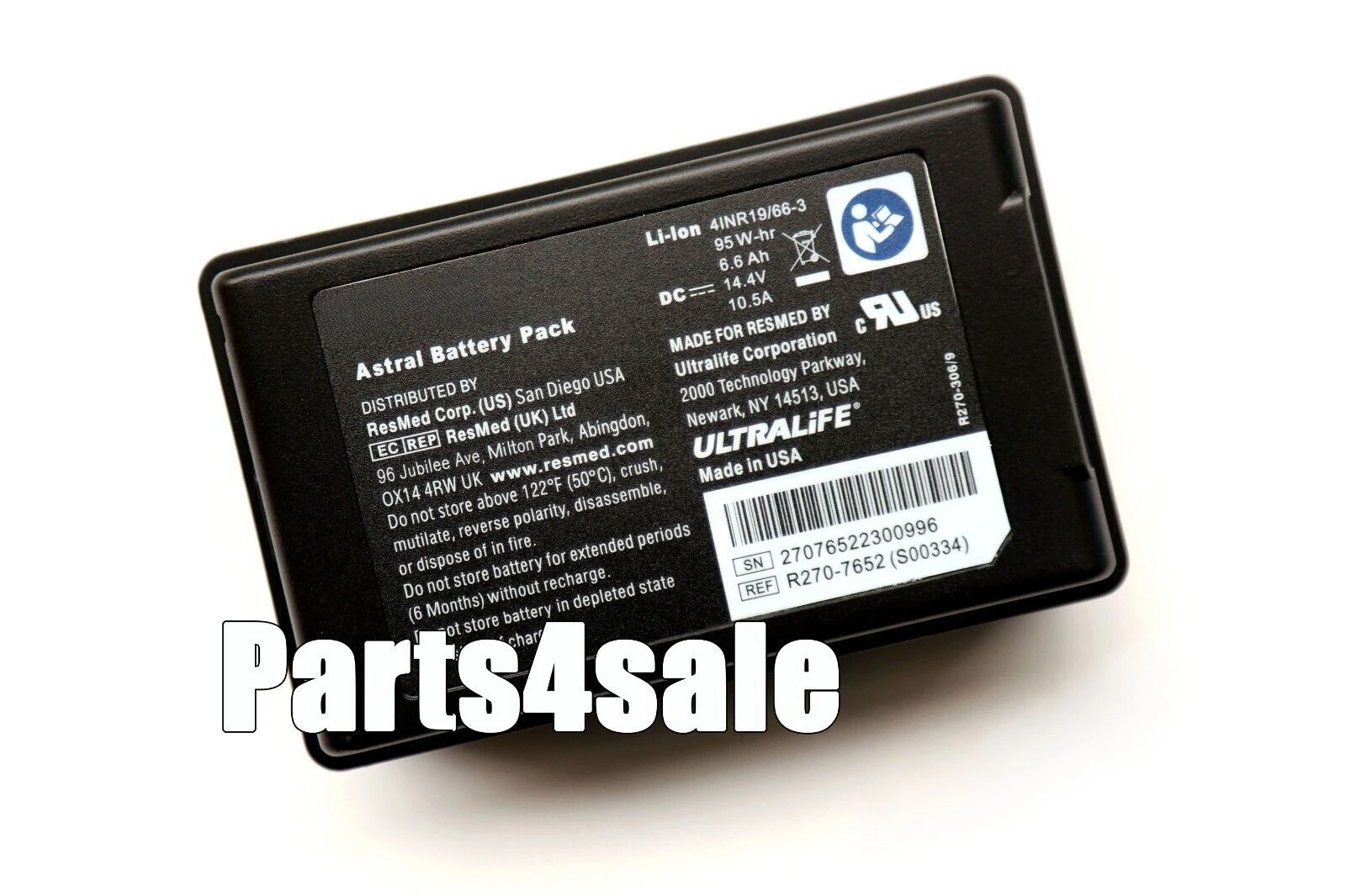 New Genuine REF R270-7652 For ResMed Astral 100 150 Ventilator Ultralife Battery laptop battery