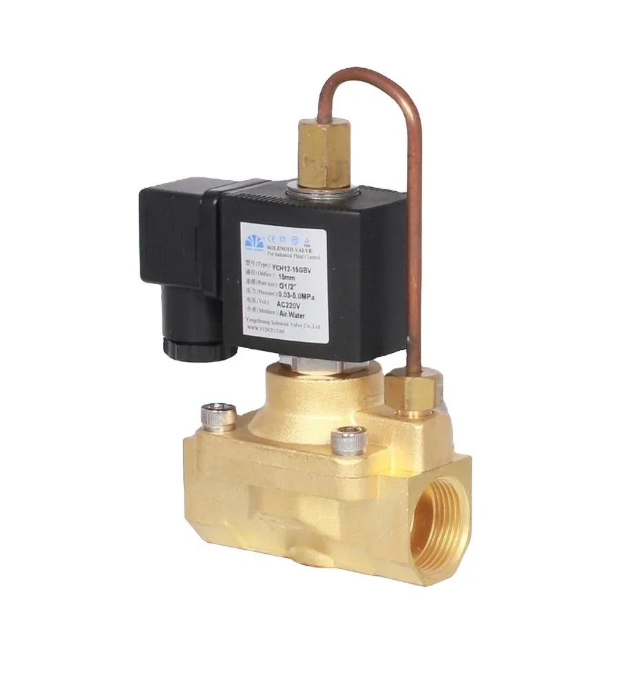 Yongchuang YCH12 Brass High Pressure Air Compressor Normally Closed Normally Open Solenoid Valves 220v