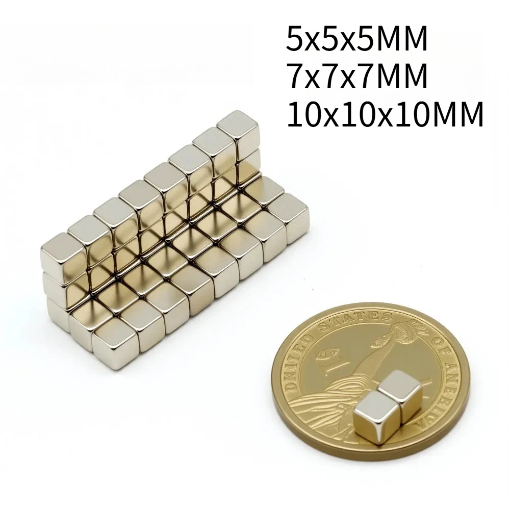 Cube-shaped Magnet 5x5x5MM 7x7x7MM Rectangular DIY Cubic Refrigerator Magnet Used Repeatedly Fridge Magnet Versatile Application