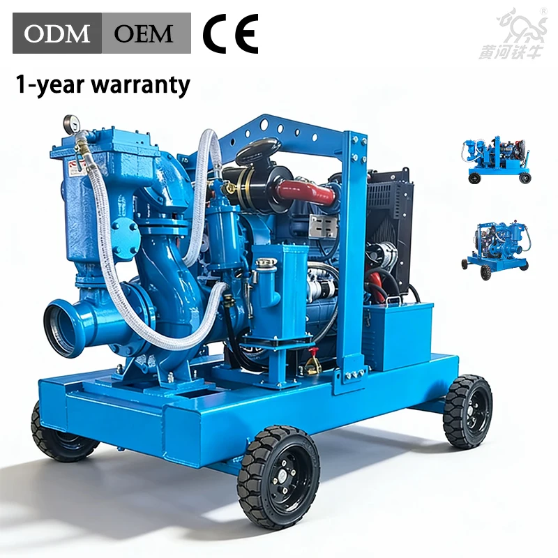 High-Pressure Cast Iron 6 Inch   Engine Water Pump Set High Flow Centrifugal Pump for Construction & Industry