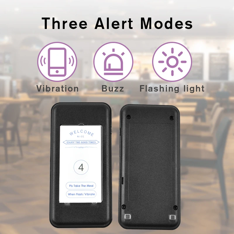 Restaurant pager system, wireless customer service call system, pager buzzer, queue signal buzzer