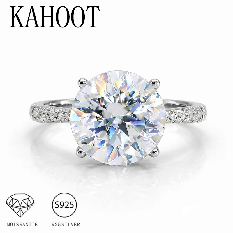 Ein 5-Karat-Moissanit-Ring aus 925er-Sterlingsilber für Damen, der bei Hochzeiten, Verlobungen, Heiratsanträgen, Partys und Banketten zum Strahlen bringt.