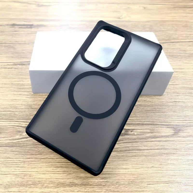 Stoßfeste Rüstungshülle für Samsung Galaxy S25 S24 S23 S22 Ultra Plus S25Ultra für Magsafe Charge Anti-Fingerabdruck Hard Full Cover