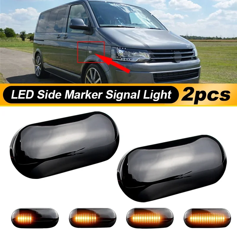 

Dynamic Flowing LED Side Marker Turn Signal Light For VW Transporter/Multivan T5 7E 7F 7J 7H 2007-2015 Amarok 09 2010-up