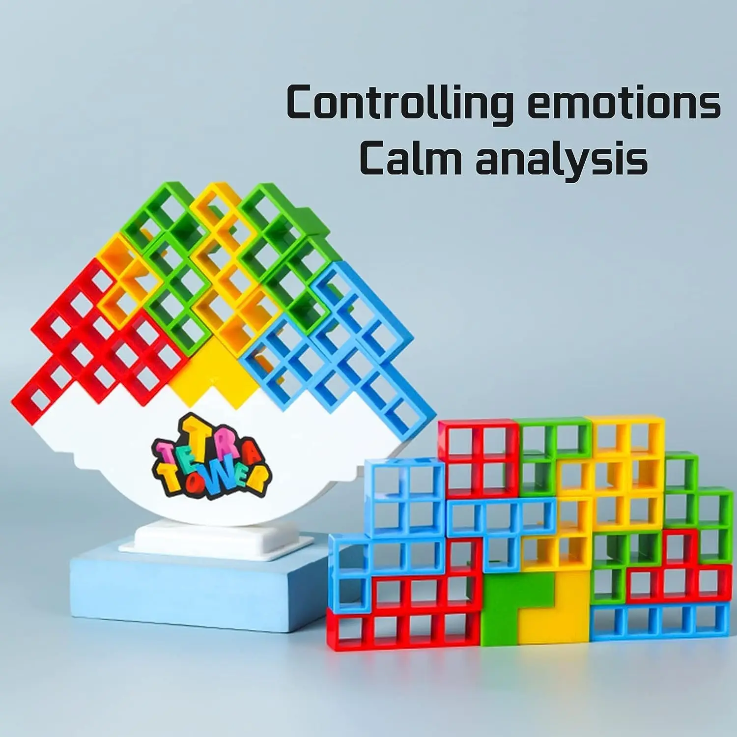 50 Pcs Board Games for Kids & Adults Tetra Tower Balance Stacking Toys Perfect for Family Games, Parties, Travel