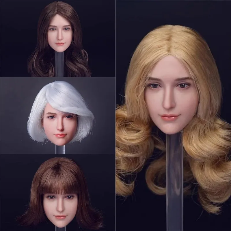 

1/6 Sweet Europe Girl Head Sculpt America Beauty Head Carving Model for 12" White PH TBL Doll Figures FireGirl FG066