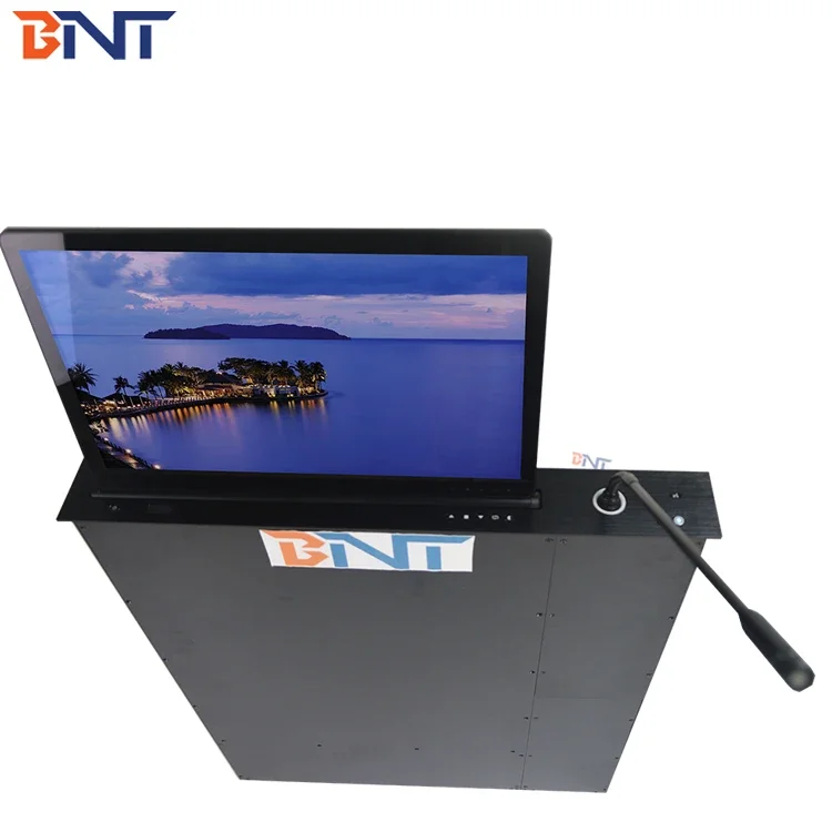 

BNT 17.3 Inch FHD Screen Desk Motorized LCD Monitor Lifter And Motorized MIC