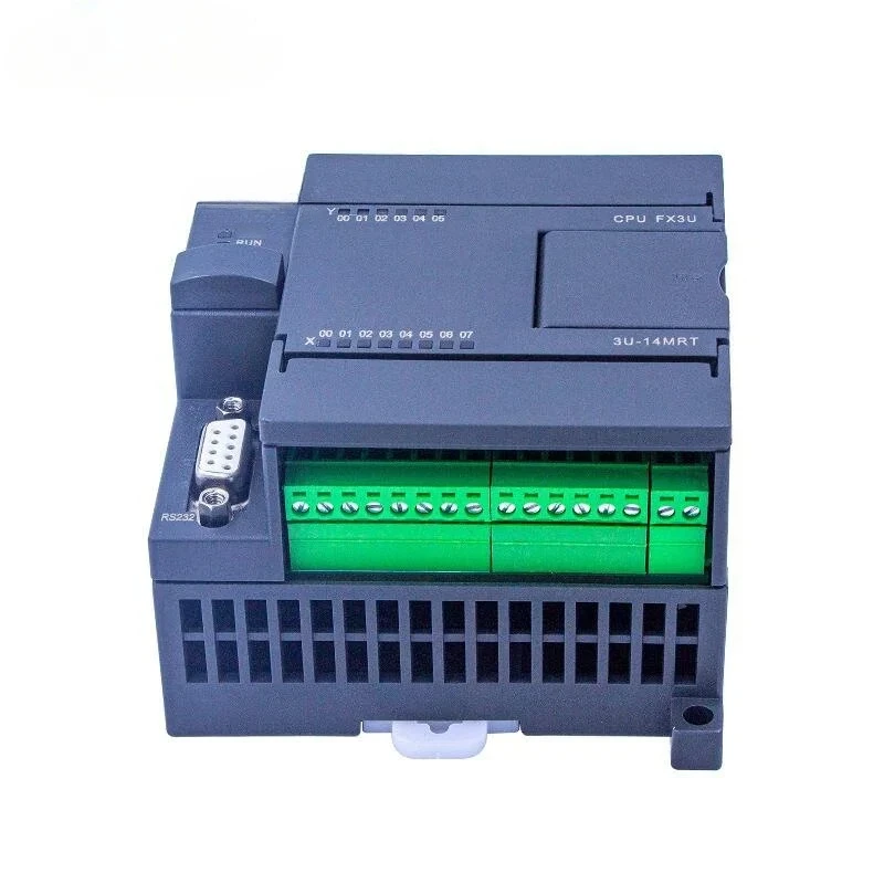 industrial control board FX3U-14MT mixed output, with analog PT100 K type temperature measurement