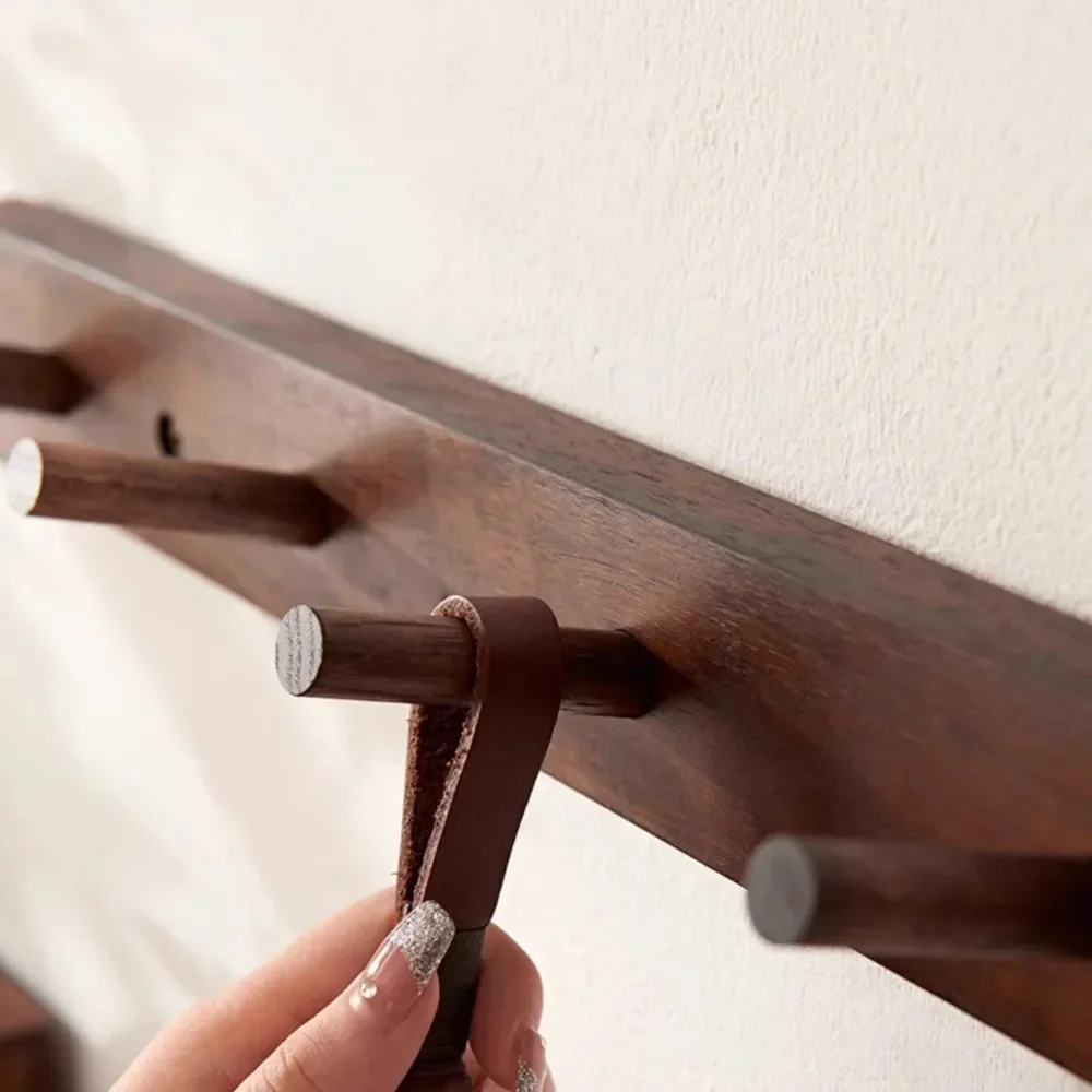 

Solid Wood Wall Coat Rack Interior Furniture Storage Portable Organizer Multifunctional Clothes Racks Furniture Living Room