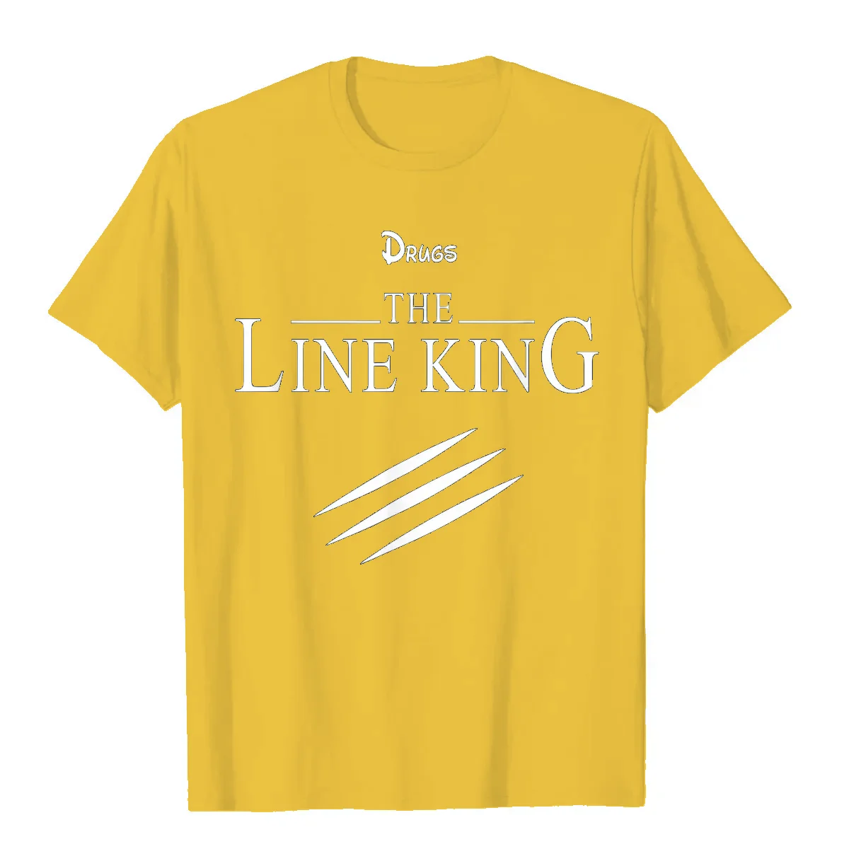 Funny Drugs The Line King Design Gift T-Shirt Faddish Birthday T Shirts Cotton Men\'s T Shirt Birthday Fashion streetwear