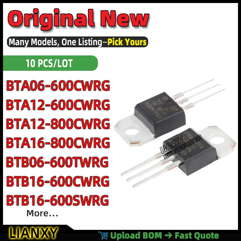 BTA06-600CWRG BTB16-600CWRG BTA12-600CWRG BTA16-800CWRG BTB06-600TWRG BTA12-800CWRG BTB16-600SWRG BTB10-600BWRG TO-220