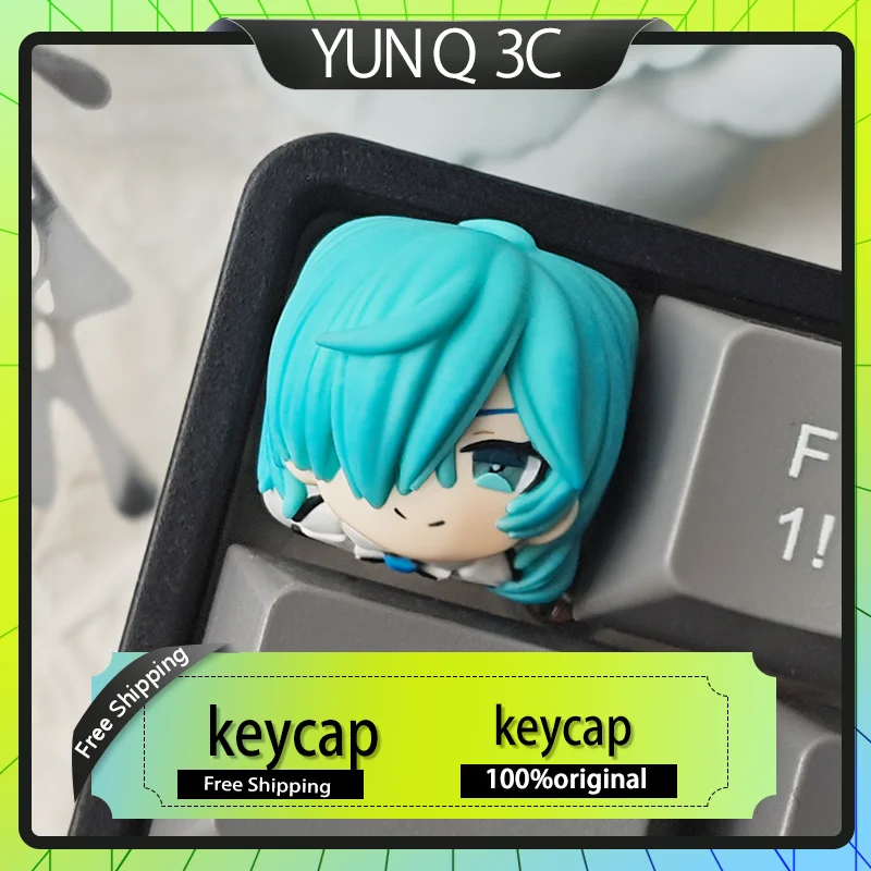 

Anime keycap Rock Is a Lady's Modern keycap Personalized resin mechanical keycap anime accessories keyboard decorations