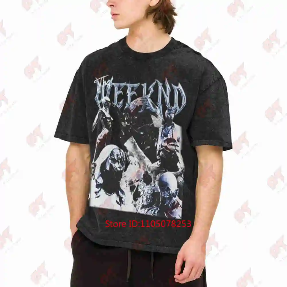 Yaoyao Weeknd Official Merchandise 2026 Vintage Washed Tee Pure Cotton T-Shirt
