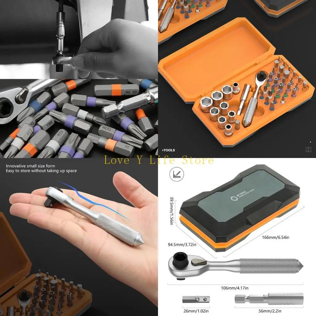 

L74C Головка для небольших приводов Ключ с храповым механизмом Набор отверток Набор ключей с храповым механизмом и удлинителем с