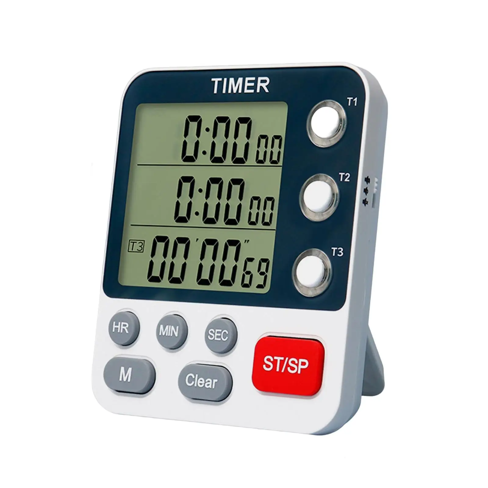 Household Digital Timer Three Channels LCD Digital Screen for Baking Office