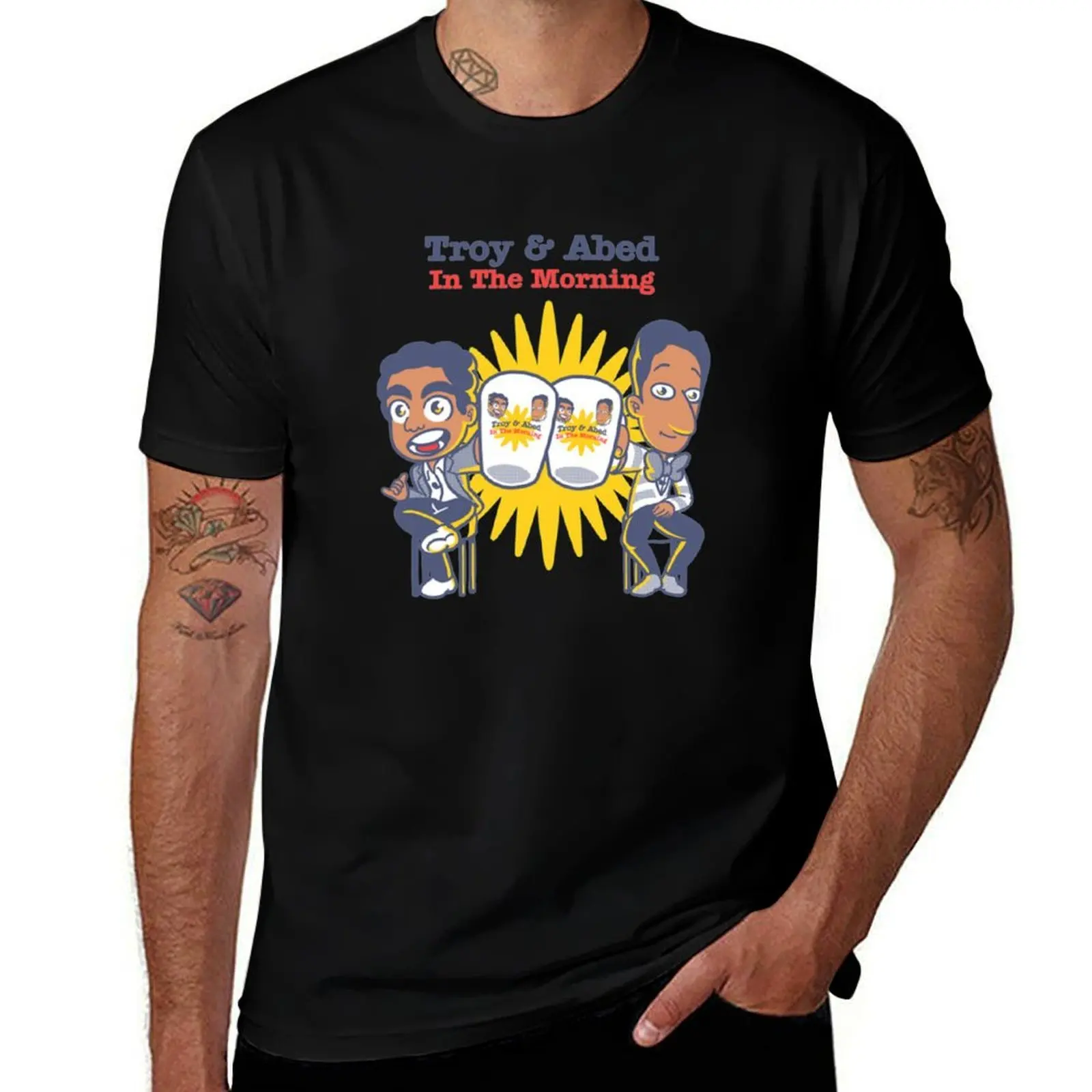 

Troy and Abed In the Morning T-Shirt summer clothes T-shirts man graphic tee shirt black t-shirts for men