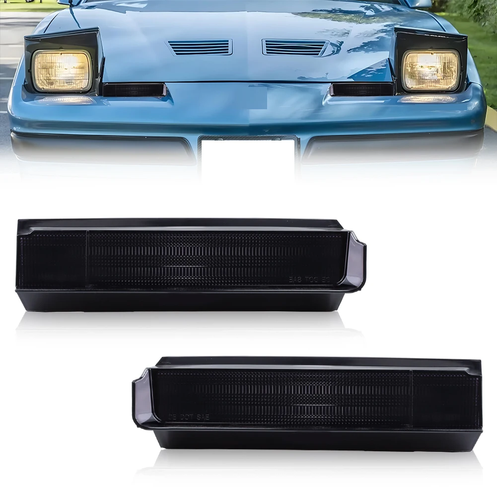 2Pcs For 1982 1983 1984 1985 1986 1987 1988 1989 1990 Pontiac Firebird Trans Am Front Turn Signal Light Parking Light DRL Cover