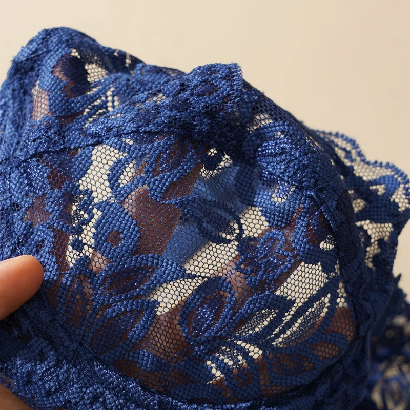 Sexy krajková podprsenka bez vycpávky pro ženy, ultra tenké push-up kalhotky, sada Delicate President pro přítelkyni, velikost B/C, plus velikost 34-40, 2 ks - náhled 5