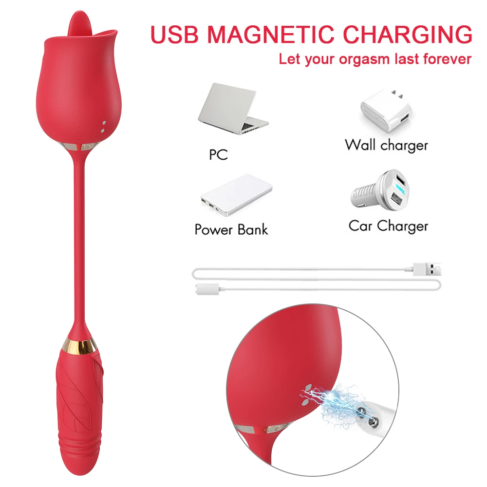 اللسان لعق هزاز للنساء 2 في 1 البظر الحلمات محفز مع Thrusting هزاز للمهبل الإناث معدات الاستمتاع واللعبة الجنس