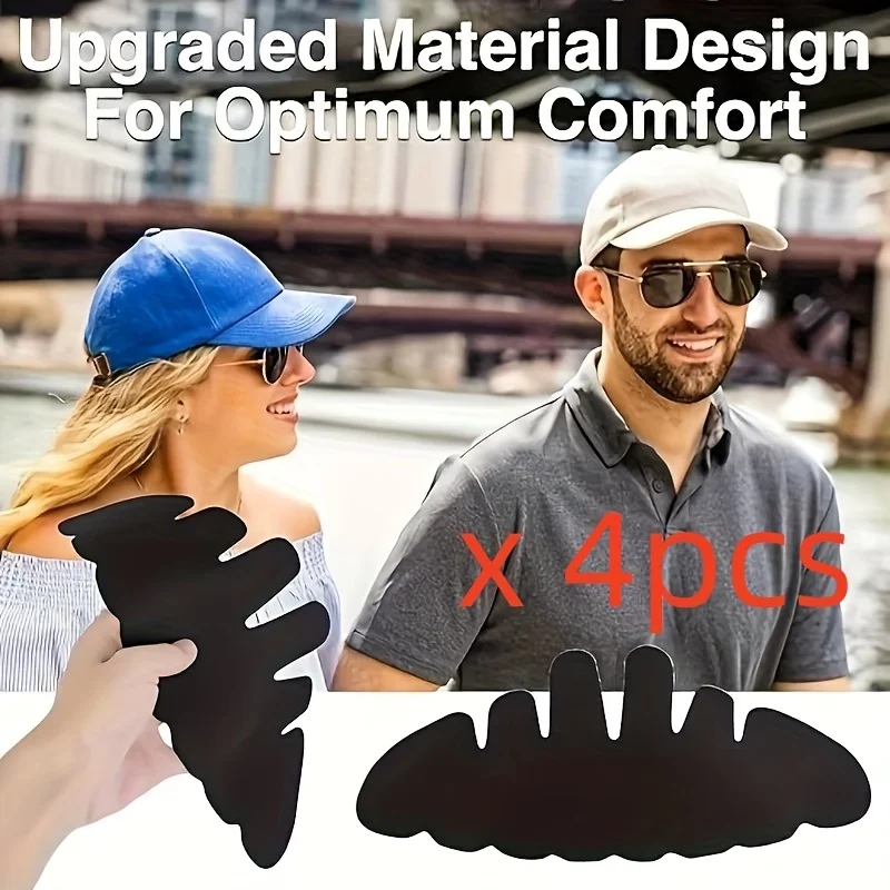 4pcs Baseball cap, duckbill cap, felt, sweat absorbing adhesive, non-woven fabric, semi inner lining, sweat absorbing to prevent