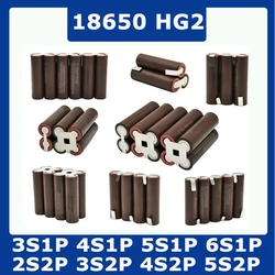 Customized 18650 HG2 3000mAh 30A battery, screwdriver drill lithium-ion battery 2S1P 3S1P 4S1P 5S1P 6S1P 7.4V-25.2V