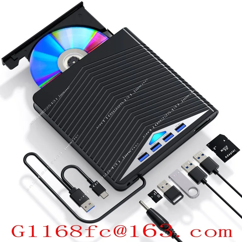 Seven-in-one Multi-function Typec External Dvd Laptop Burner Sd Card Usb External Mobile Optical Drive, Parts