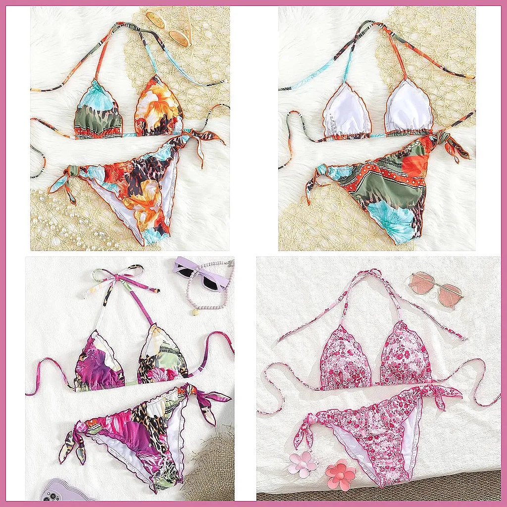 

Sexy Brazilian Bikini Set 2026 Women's Bathing Suits Summer Beach Swimwear Two Pieces (Characters: 68)