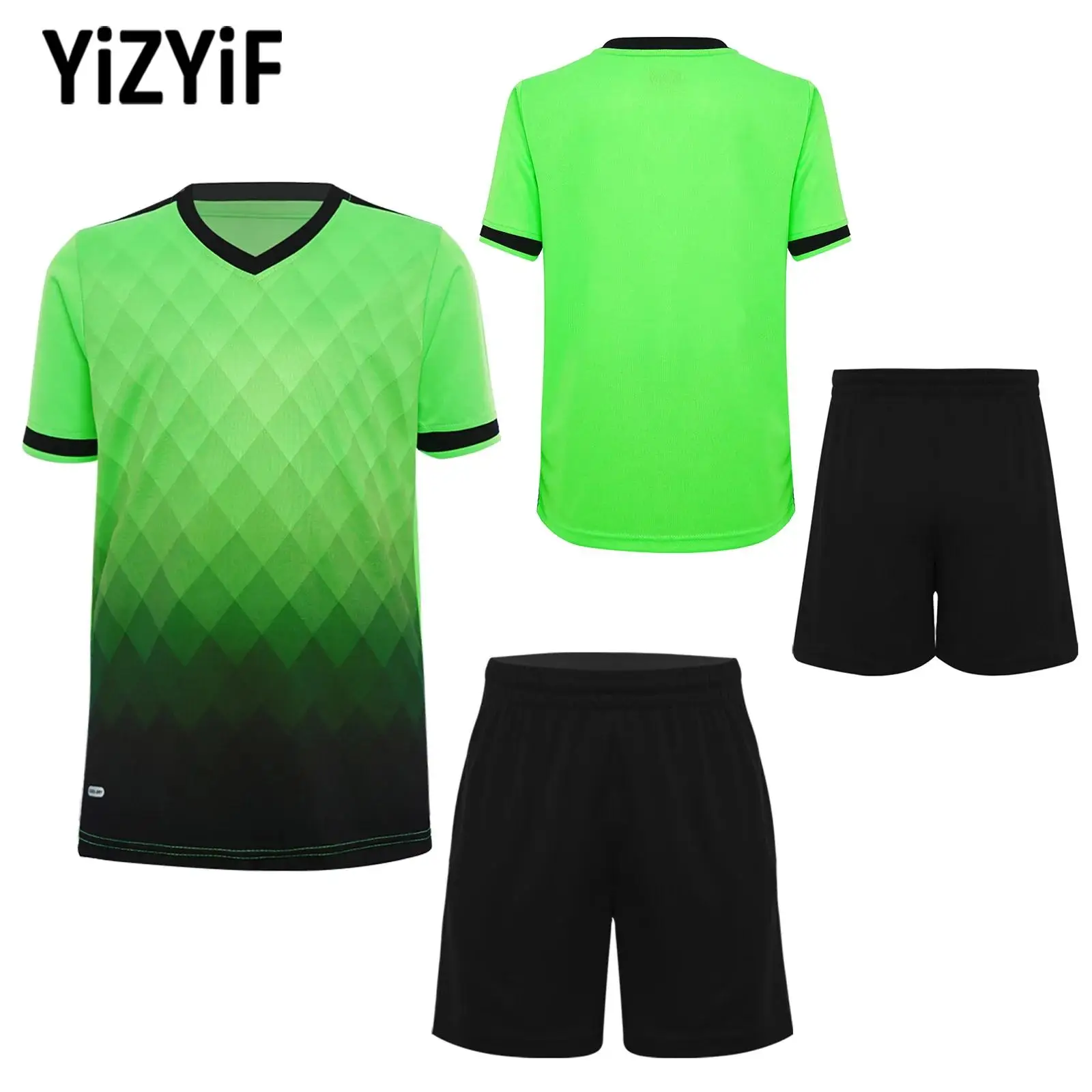 

Children Boys Football Sports Outfits Basketball Training Exercise Competition Uniform Sports Set Short Sleeve T-shirt+Shorts