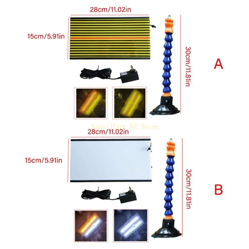 أداة إصلاح سيارة J0MA Color Color LED مصباح LED قابلة للتعديل لإزالة الخدوش.
