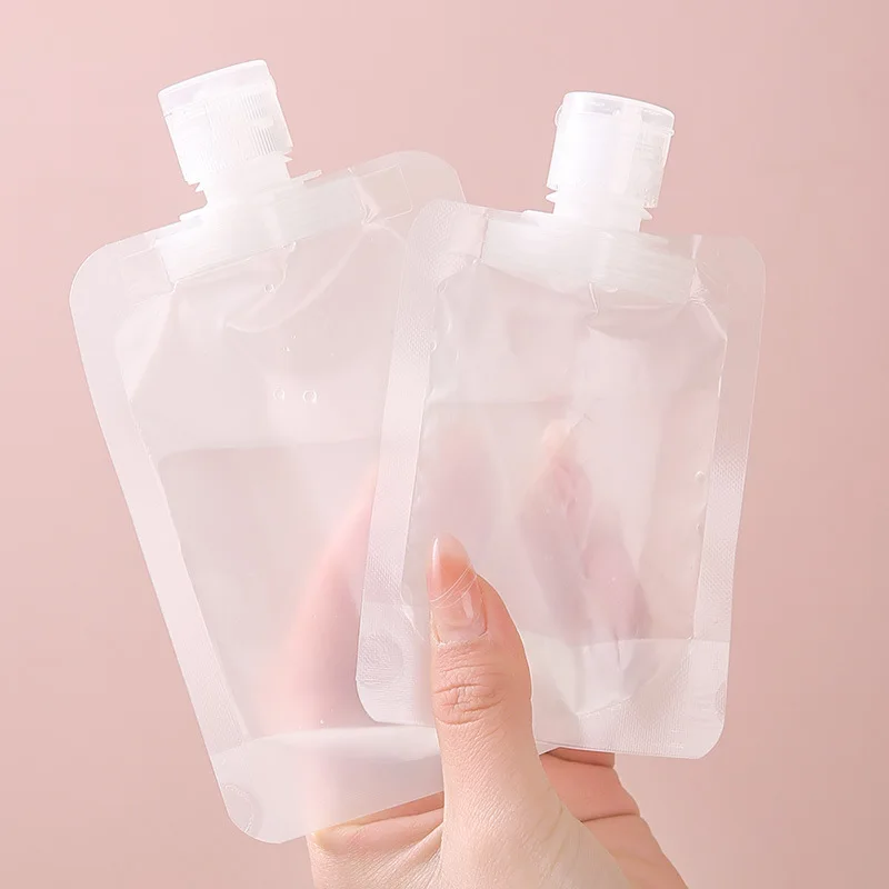 

5 шт. пустой прозрачный пластиковый пакет для выдавливания 50/100 мл герметичный портативный косметический дозатор для лосьонов, шампуня, ухода за кожей, путешествий