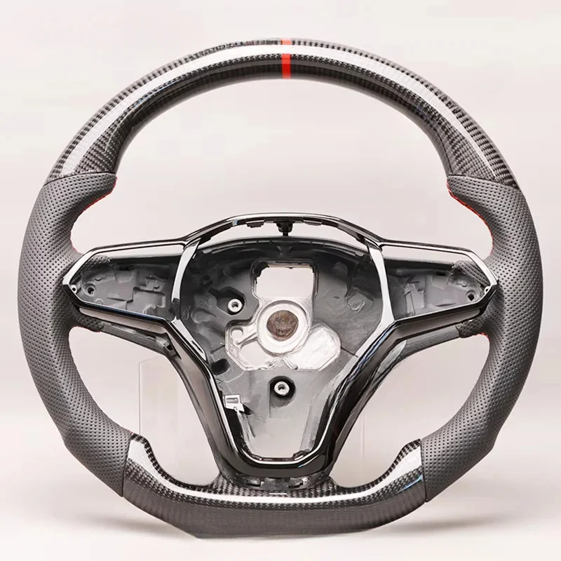 

Suitable for customizing Volkswagen Golf 8 GTI R series MK8 carbon fiber steering wheel, with no heating function and LCD paint