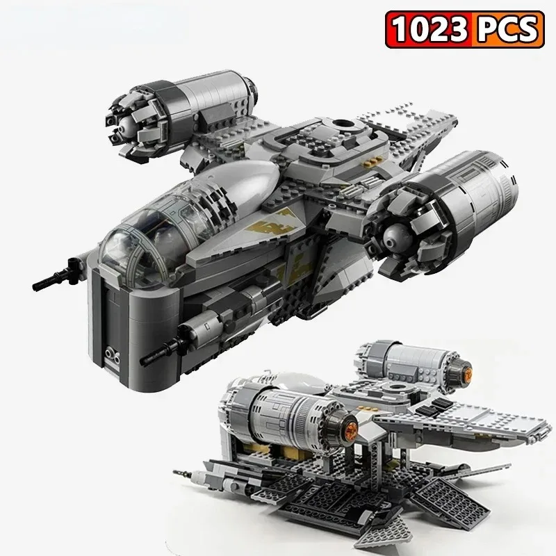 Modèle Star Plan importer décennie ks for Children, Razor Crest MOC, Spacvier Toys, Airship Bricks, Christmas Gifts, 75292