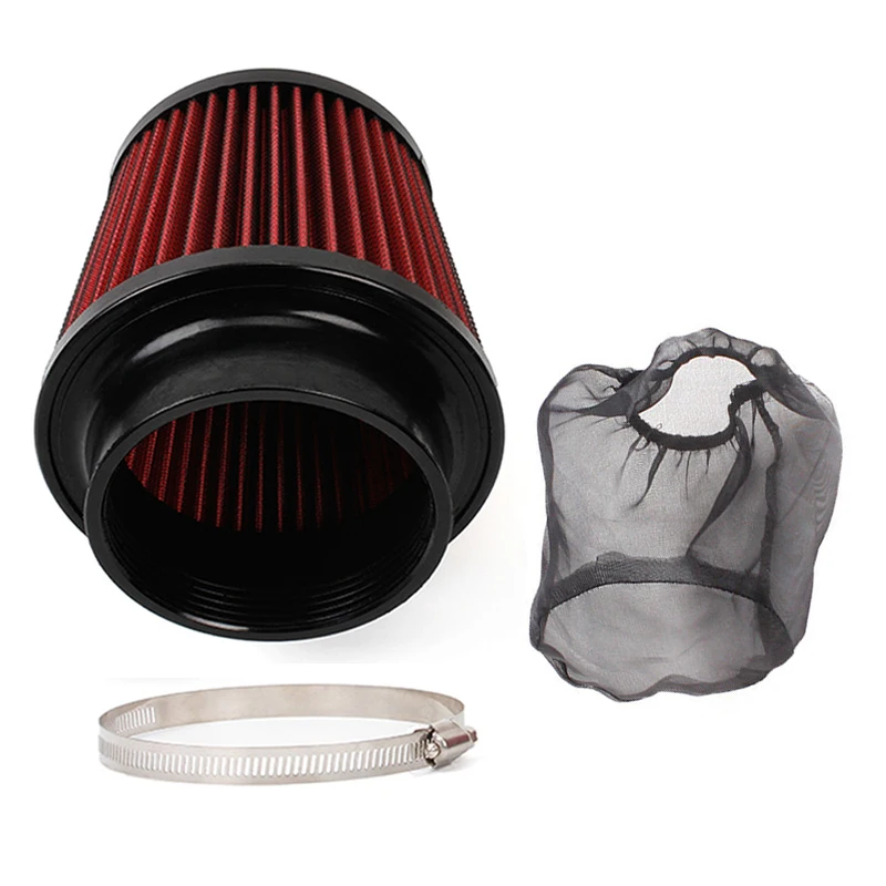 4 Inch Round Cone Mushroom Head Air Intake Filter With Clamp Mesh Universal