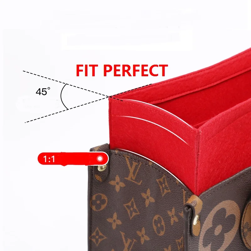 【Only Sale Inner Bag】Bag Organizer Insert For Lv Tote ON THE GO Onthego OTG Organiser Divider Shaper Protector Compartment