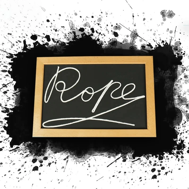 Rope Black Board Magic Trick, Write Rope Appearing on Board Illusion Prop for Professional Magician Stage Performance Mentalism