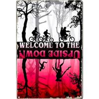 Retro Metal Sign Decor  Welcome To The Upside Down