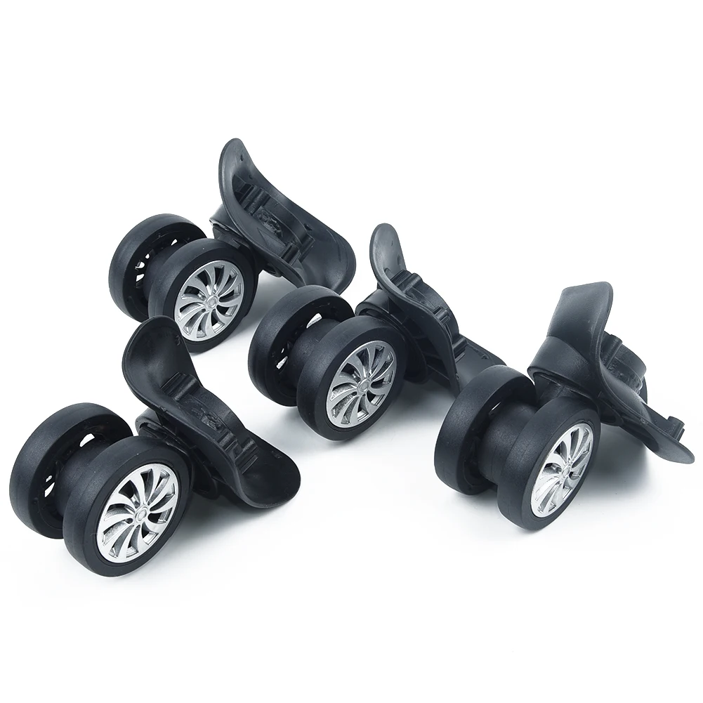 4pcs/set Replacement Luggage Suitcase Wheels Swivel  Wheel Black Replacements Luggage Suitcase Wheels Swivel