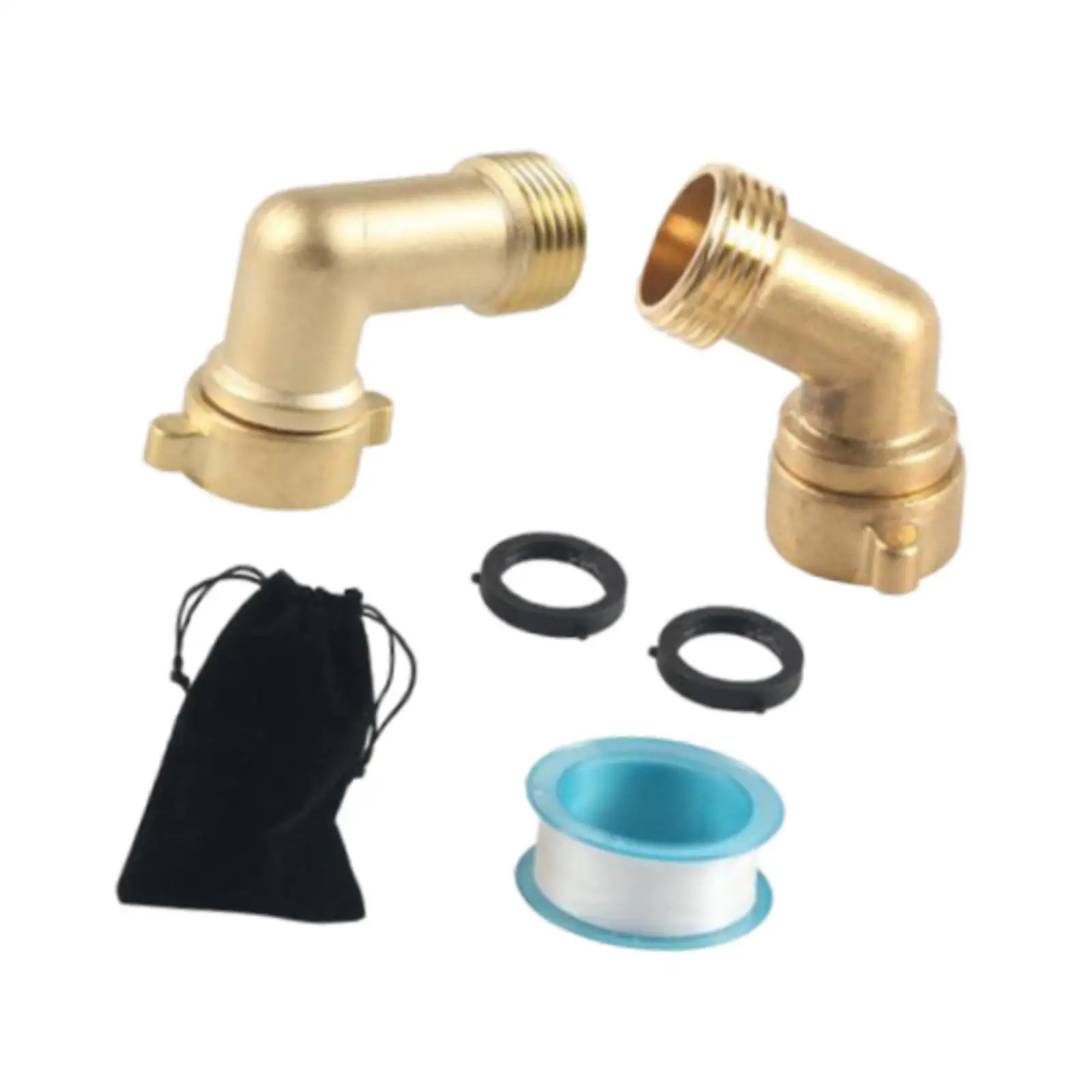 Garden Hose Connector with Washers Hose Adapter Premium 45 Degree 90 Degree