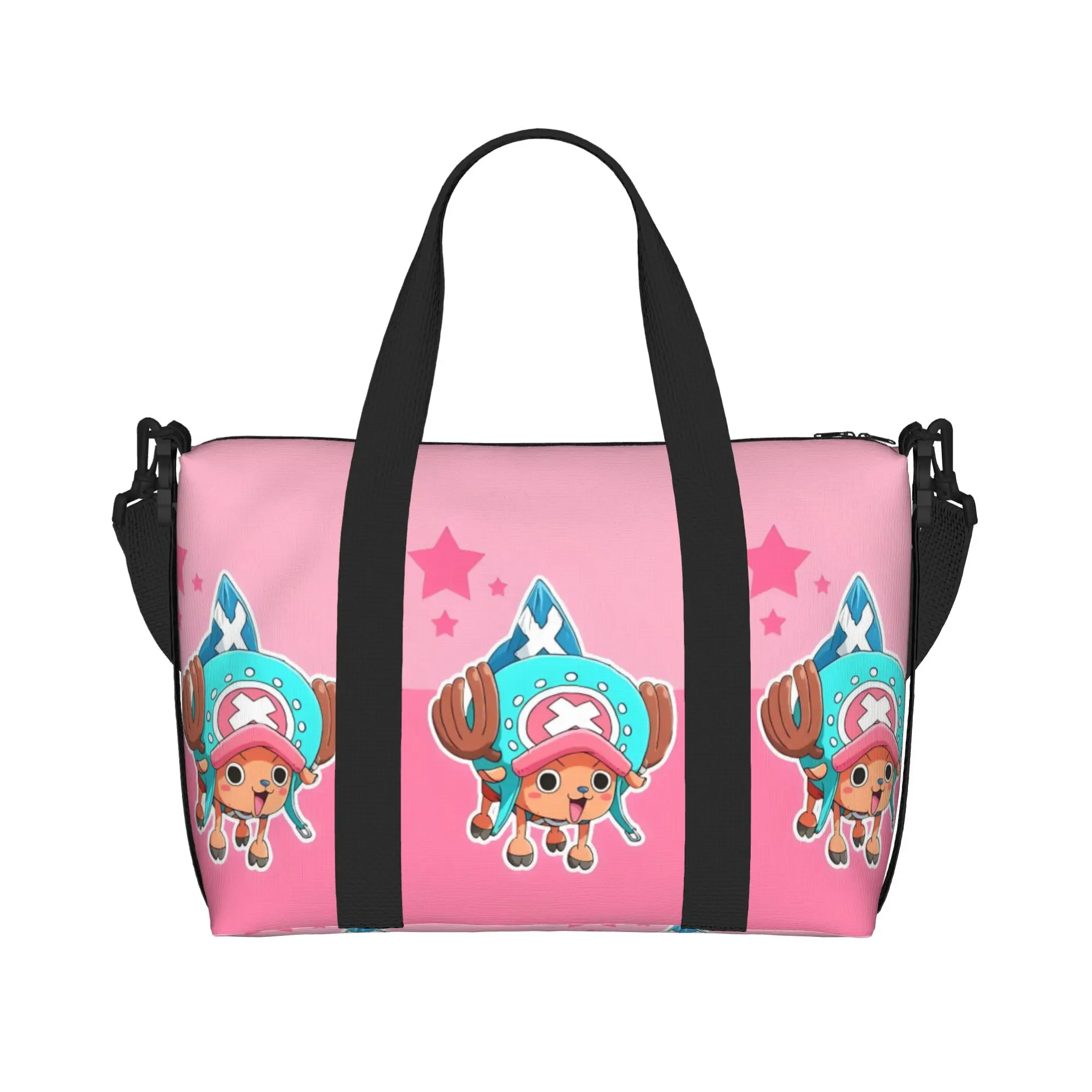 Custom Large Tony Tony Chopper Tote Bag Women One Piece Shoulder Shopper Gym Beach Travel Bag