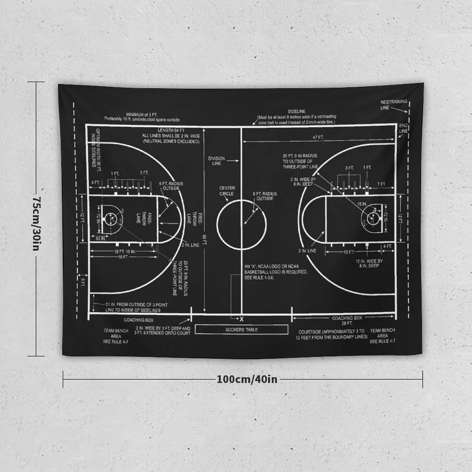 Basketball Court Tapestry Luxury Living Room Decoration Room Decore Aesthetic Room Decorations Aesthetic Tapestry