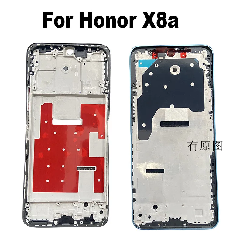 For Huawei Honor X8a Middle Frame Front Bezel Housing Lcd Supporting Holder Rear Plate Chassis Replacement CRT-LX1 CRT-LX2 CRT-L