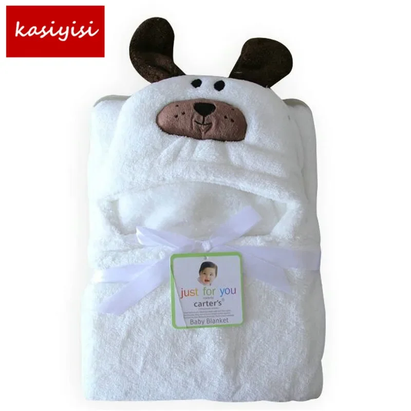 Hooded Animal Baby Blanket Newborn Baby Bath Towel baby Bathrobe Cloak Lovely Soft Sleeping