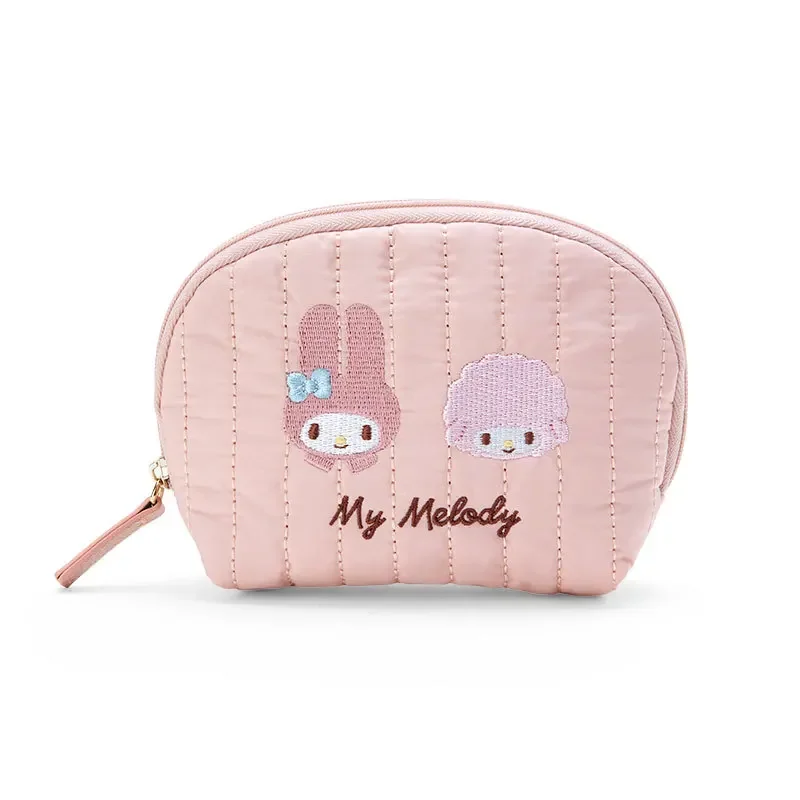 Bolsa de almacenamiento de maquillaje portátil Sanrios Kuromi Hello Kitty My Melody, moda Kawaii, servilletas de viaje para niñas, organizador de artículos de tocador, regalos, nuevo