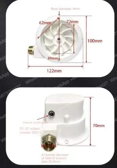 50W 1-60V small Field Hydroelectric Generator Turbine Hydroelectric Generator Household Impact Type Permanent Magnet Brushless